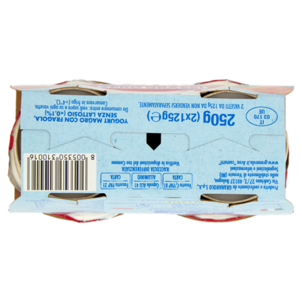 Yomo Zero Grassi Fragola 2 x 125 g