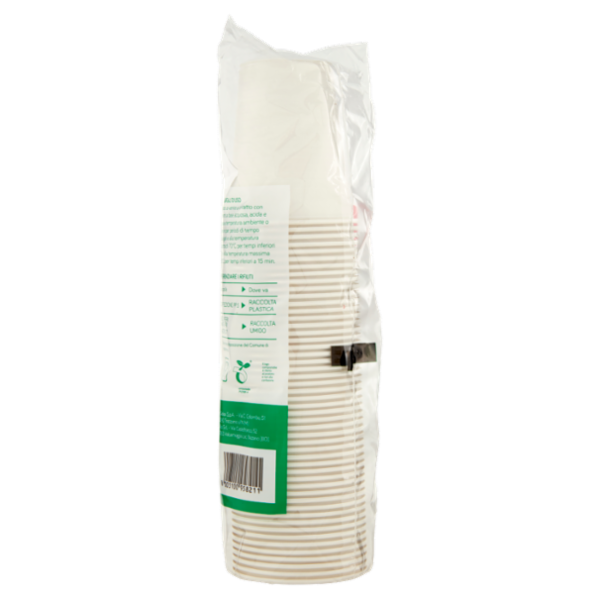 Vanto Bicchieri in Mater Bi Biodegradabili e Compostabili Ecologici 200 cc 50 pezzi