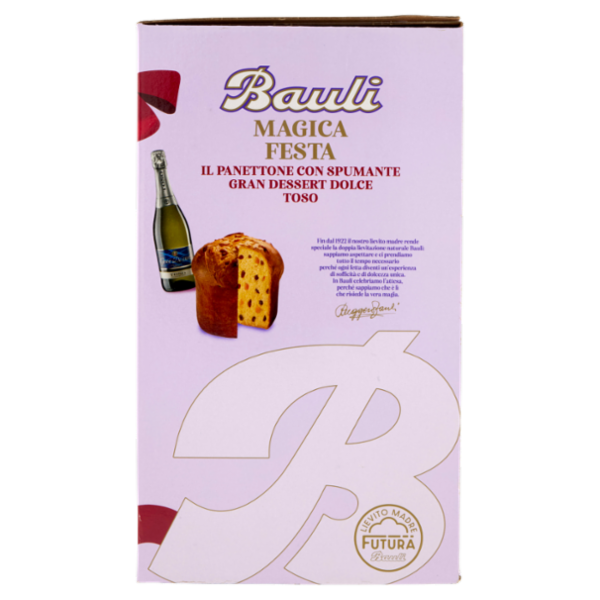 Bauli Magica Festa Panettone Bauli 700 g + Spumante Gran Dessert Dolce Toso 75 cl