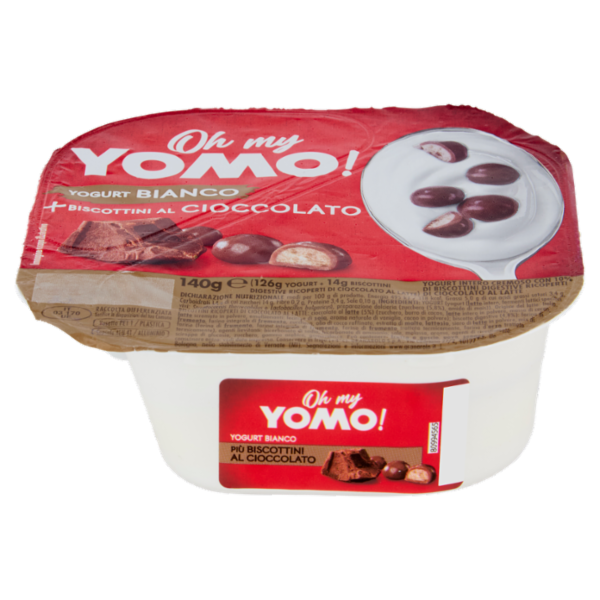 Oh my Yomo! Yogurt Bianco + Biscottini al Cioccolato 140 g