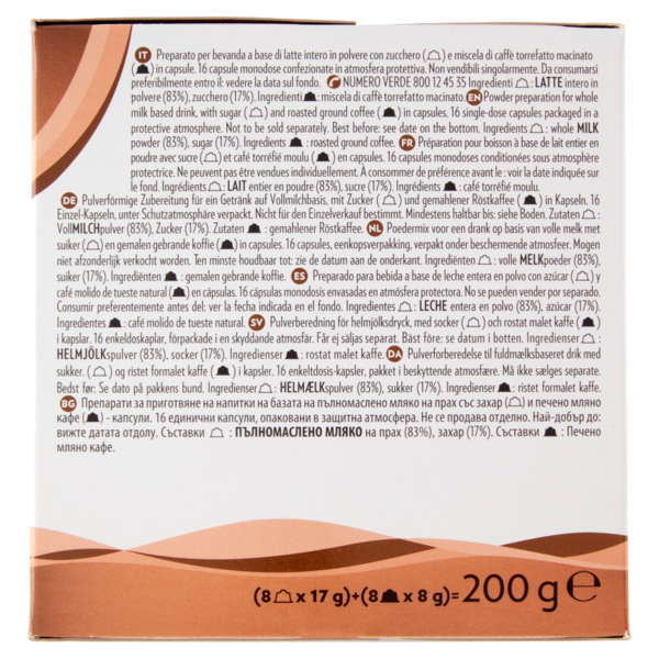 Lavazza Cappuccino Compatibile** con Macchine Nescafé Dolce Gusto* 8 x 17 g + 8 x 8 g 200 g