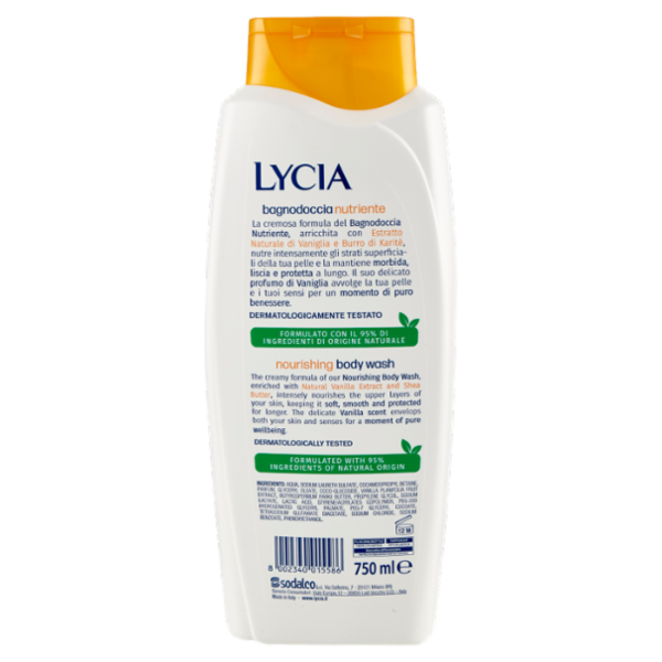 Lycia bagnodoccia nutriente Burro di Katitè e Vaniglia 750 ml