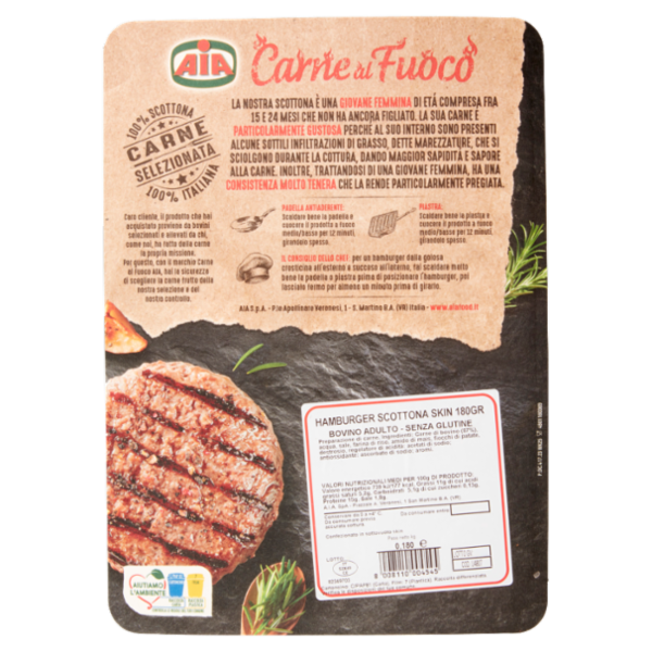 Aia Carne al Fuoco Big Burger 100% Scottona 0,180 kg