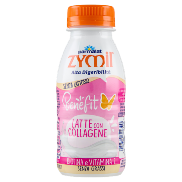 Zymil Alta Digeribilità Senza Lattosio Benefit Latte con Collagene, Biotina e Vitamina E 250 ml