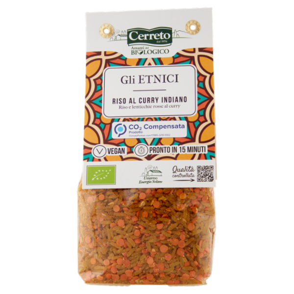 Cerreto Gli Etnici Riso al Curry Indiano Riso e lenticchie rosse al curry 250 g