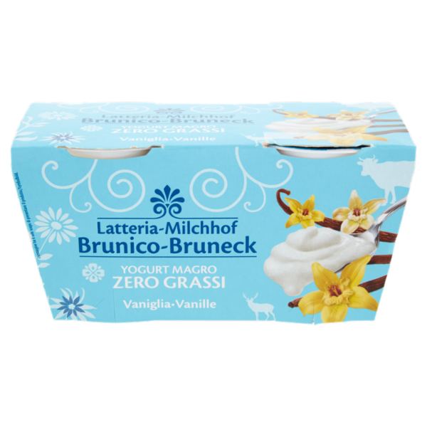 Latteria Brunico Yogurt Magro Zero Grassi Vaniglia 2 x 125 g