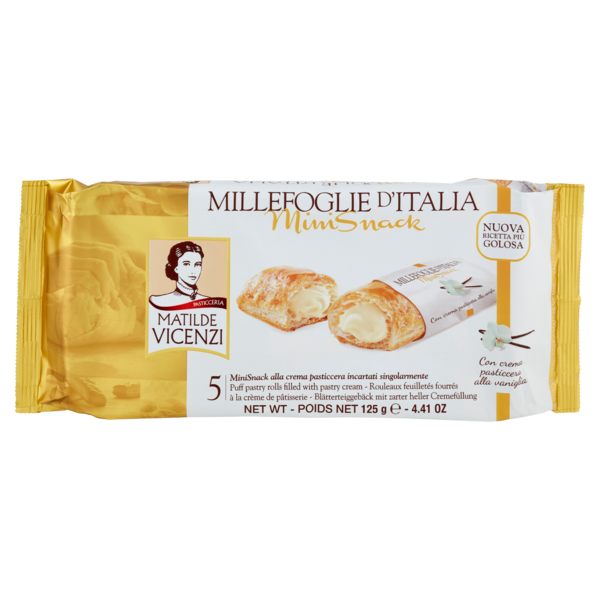 Pasticceria Matilde Vicenzi Millefoglie d'Italia MiniSnack pasticcera 5 x 25 g
