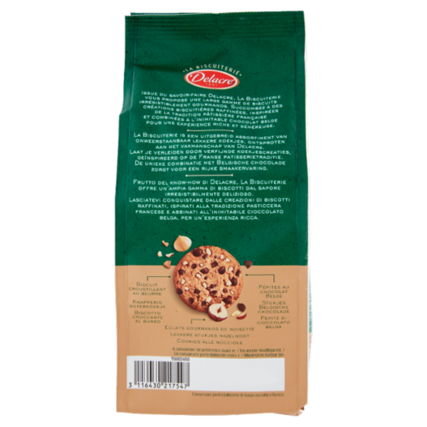 Delacre Cookies Classique Noisette Hazelnoot-Nocciola 136 g