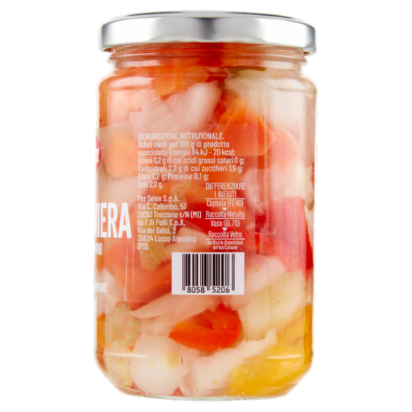 Selex Giardiniera Aromatizzata con Aceto di Vino 300 g