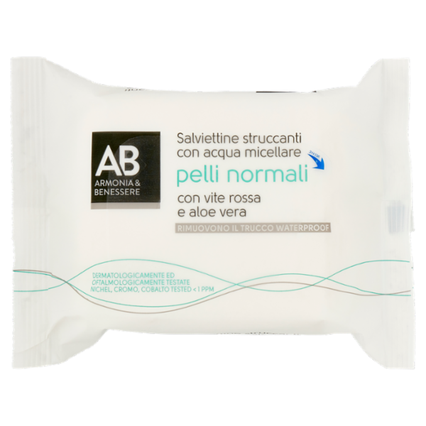 Armonia & Benessere Salviettine Struccanti per Pelli Normali 25 pezzi