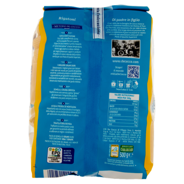 De Cecco Rigatoni n°24 500 g