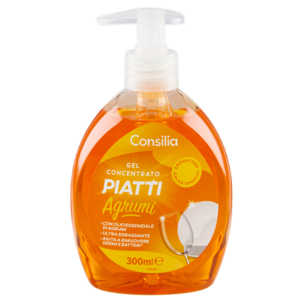 Consilia Detergente per Stoviglie in Gel Concentrato Agrumi 300 ml