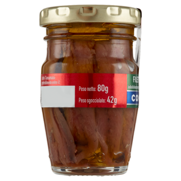 Consorcio Filetti di Acciughe in olio di oliva extra vergine biologico 80 g