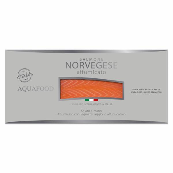 Aquafood Salmone Norvegese Affumicato Fetta Lunga Gr 300