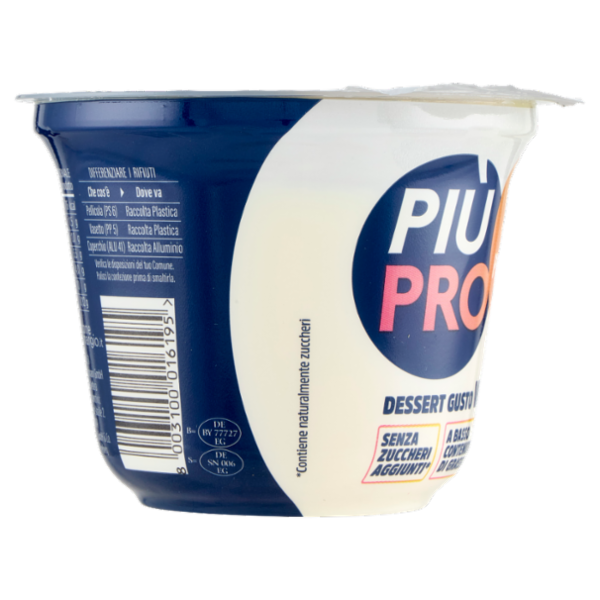 Piùpro Dessert Fresco alla Vaniglia Alto Proteico Senza Lattosio 200 g