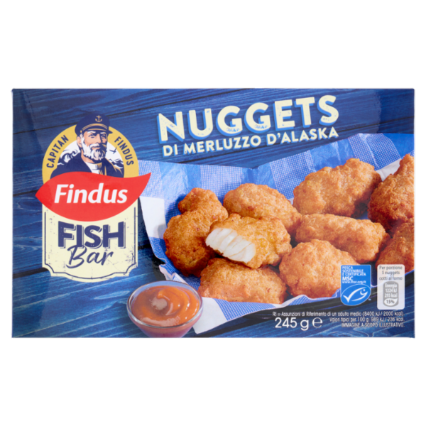 Capitan Findus Fish Bar Nuggets di Merluzzo D'Alaska 245 g