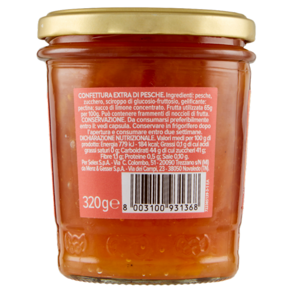 Selex Confettura Extra di Pesche 320 g