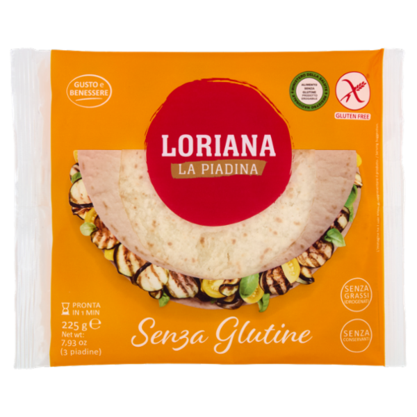 Loriana Senza Glutine 3 piadine 225 g