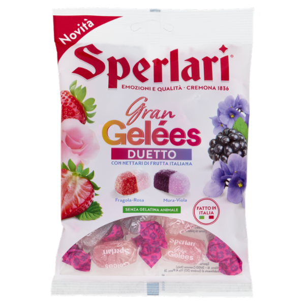 Sperlari Gran Gelées Duetto Fragola-Rosa, Mora-Viola 150 g