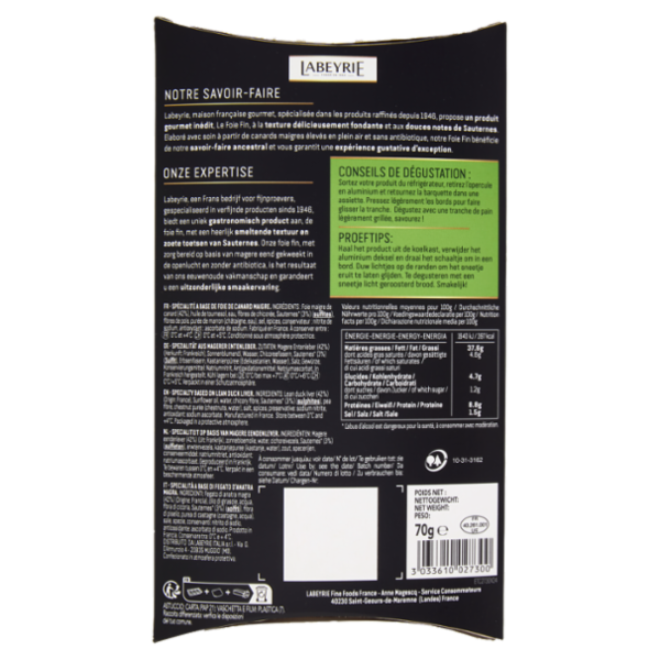 Labeyrie le Foie Fin Anatra 70 g