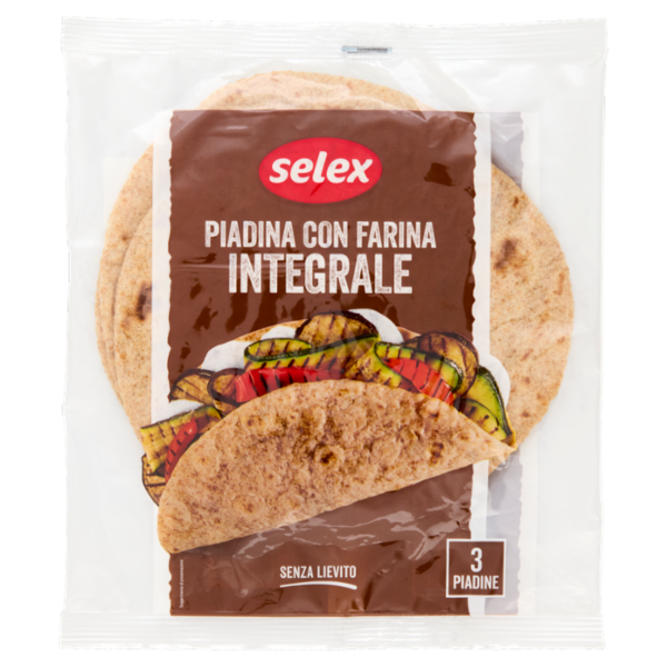 Selex Piadine con Farina Integrale 3x75 g