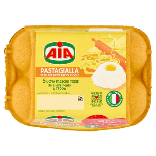 Aia Pastagialla 6 Uova Fresche Medie da allevamento a Terra