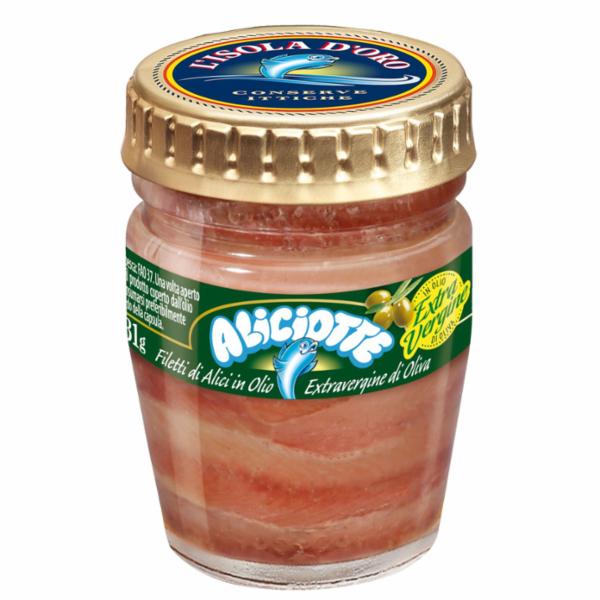 L'isola D'oro Aliciotte Filetti Di Alici In Olio Extravergine Di Oliva 58 G