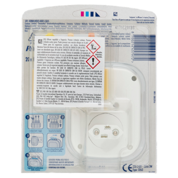 Ambi Pur Profumatore per Ambienti Diffusore Elettrico+Ricarica 3Volution, Oro Fiori di Vaniglia 20ml