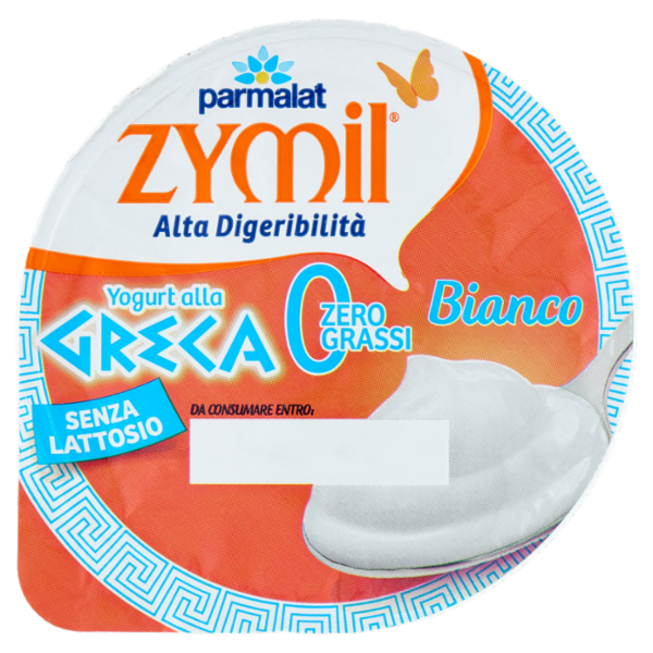 ZYMIL Alta Digeribilità Senza Lattosio Yogurt alla Greca Zero Grassi Bianco 150g