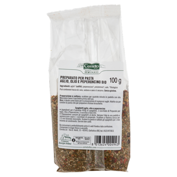 Cerreto la Gastronomia Preparato Aglio, Olio e Peperoncino Bio 100 g