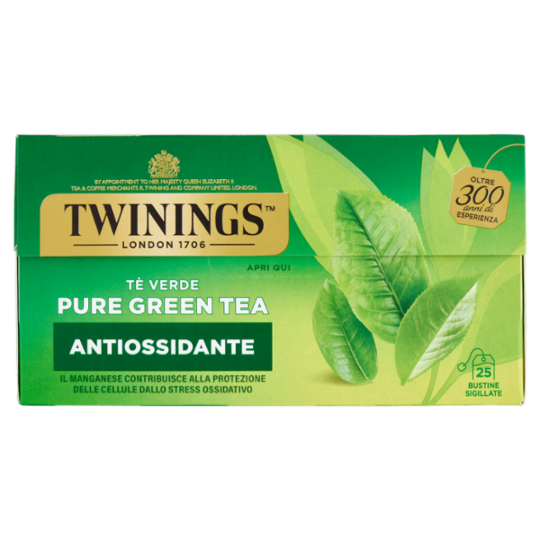 Twinings Pure Green Tea Tè Verde Antiossidante 25 filtri The 50 g