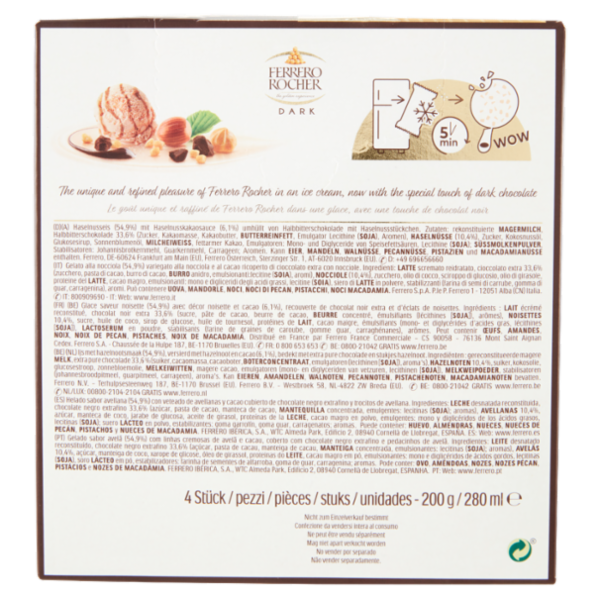 Ferrero Rocher Dark 4 x 50 g