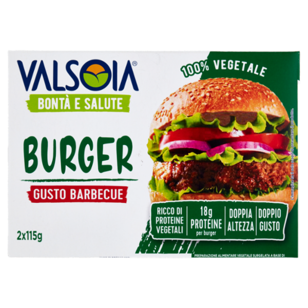 Valsoia Bontà e Salute Burger Gusto Barbecue 2 x 115 g