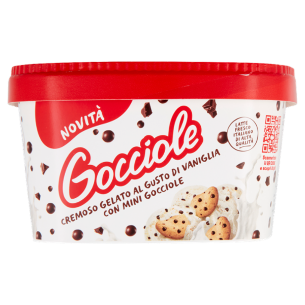 Gocciole Cremoso Gelato al Gusto di Vaniglia con Mini Gocciole 435 g