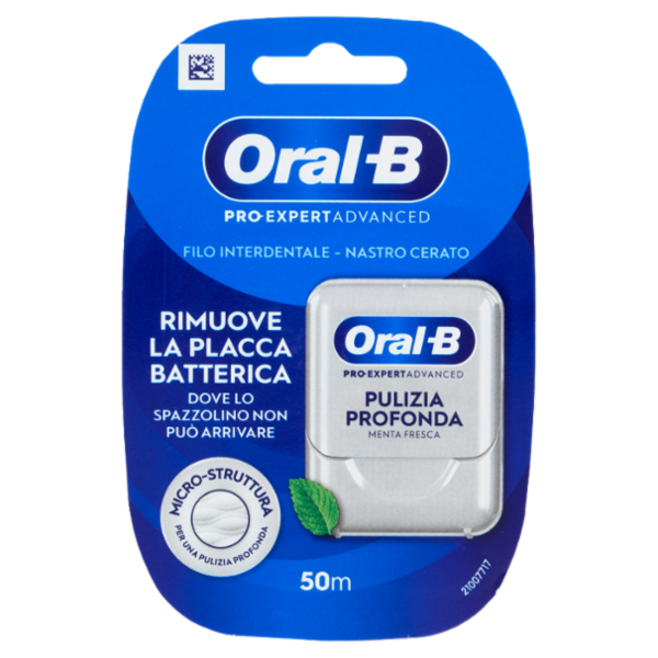 Oral-B Pro-Expert Advanced Filo Interdentale - Nastro Cerato Pulizia Profonda Menta Fresca 50m