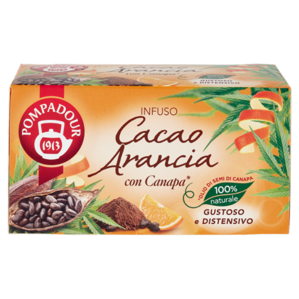 Pompadour Infuso Cacao Arancia con Canapa* 20 x 1,8 g