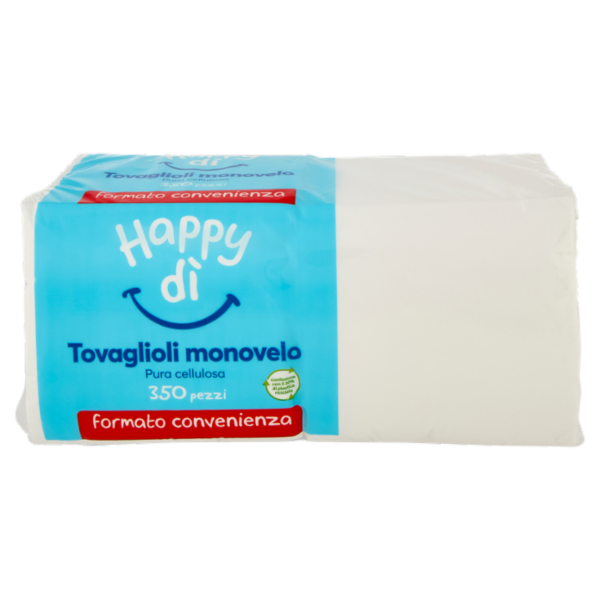 Happy dì Tovaglioli 1 Velo Bianchi 350 pezzi