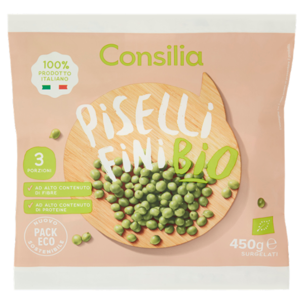 Consilia Piselli Fini Biologici Surgelati 450 g