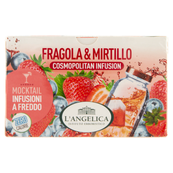 L'Angelica Mocktail Infusioni a Freddo Fragola & Mirtillo Cosmopolitan Infusion 18 Filtri 36 g