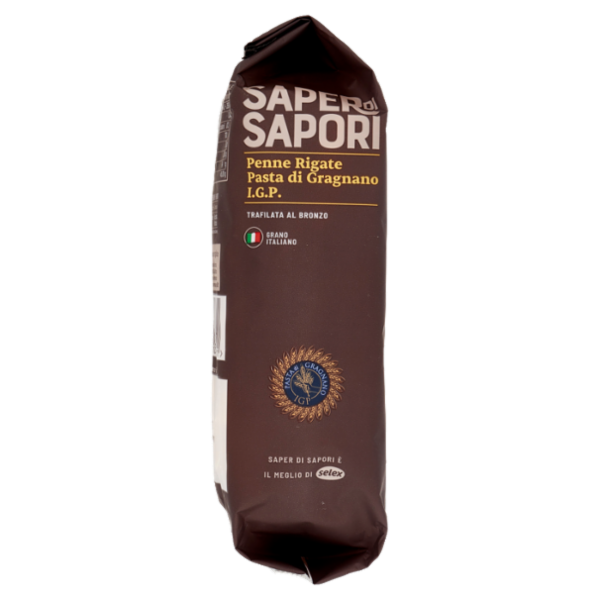 Selex Saper di Sapori Pasta di Semola di Gragnano I.G.P. Penne Rigate 500 g
