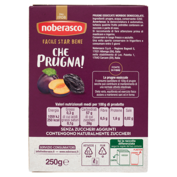 noberasco Che Prugna! Denocciolate 250 g