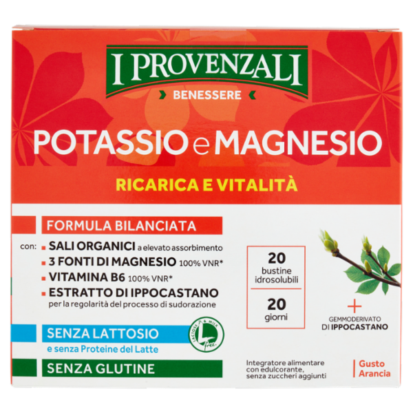 I Provenzali Benessere Potassio e Magnesio Ricarica e Vitalità bustine idrosolubili 20 x 3,5 g