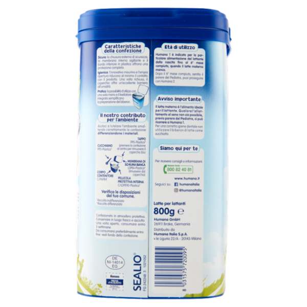 Humana 1 Latte per lattanti 800 g
