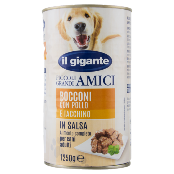 IL GIGANTE Piccoli Grandi Amici Bocconi con Pollo e Tacchino in Salsa 1250 g