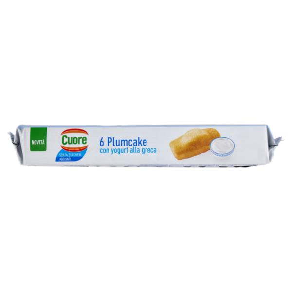 Cuore 6 Plumcake con yogurt alla greca Senza Zuccheri Aggiunti 6 x 32 g