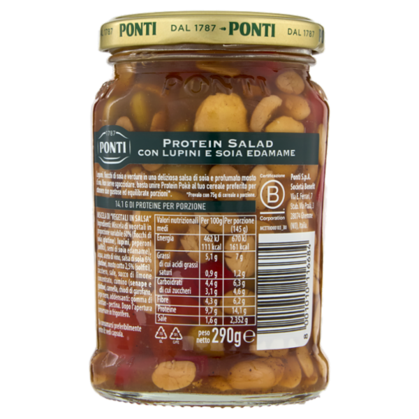 Ponti Zero Olio per Pokè con Lupini e Soia Edamame 290 g
