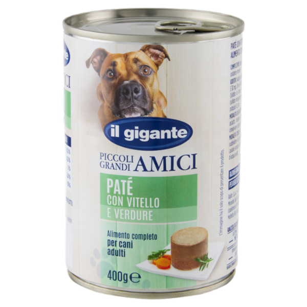 IL GIGANTE Piccoli Grandi Amici Paté con Vitello e Verdure 400 g