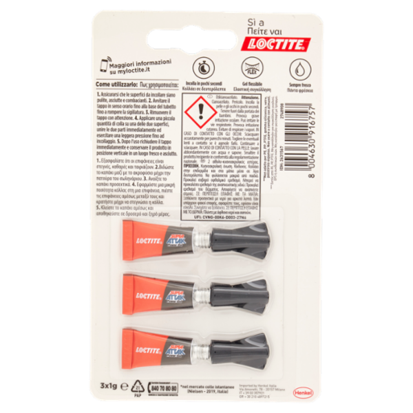 LOCTITE Super Attak MiniTrio Power Flex 3 x 1 g