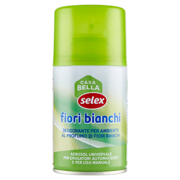 Selex Casa Bella Deodorante Ambiente per Erogatore Automatizzato Ricarica Fiori Bianchi 250 ml