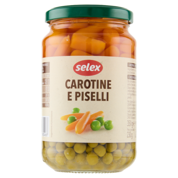 Selex Carotine e Piselli Lessati 360 g